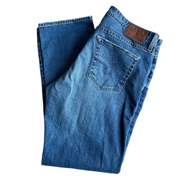 AG Adriano Goldschmied The Ives Modern Athletic Blue Denim Jeans Size 36W/32L - Picture 6 of 11